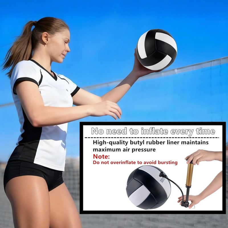 HYPGARD 6 Pack Volleyballs Official Size 5, Waterproof Soft Bulk Recreational Volley Balls with Pump and Net Bag for Indoor Outdoor Beach Sand Water Pool Game Training Match for Teenager Beginner - Image 3
